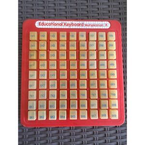 Vintage Educational Keyboard Multiplication Math Learning Toy Red Push Button